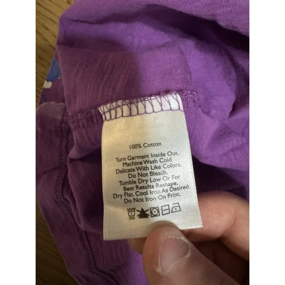 Eddie Bauer Outdoor Women Size XXL Purple Graphic Print Short Sleeve Cotton City - Picture 7 of 11